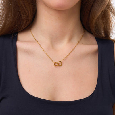 Personalized Double Hearts Necklace