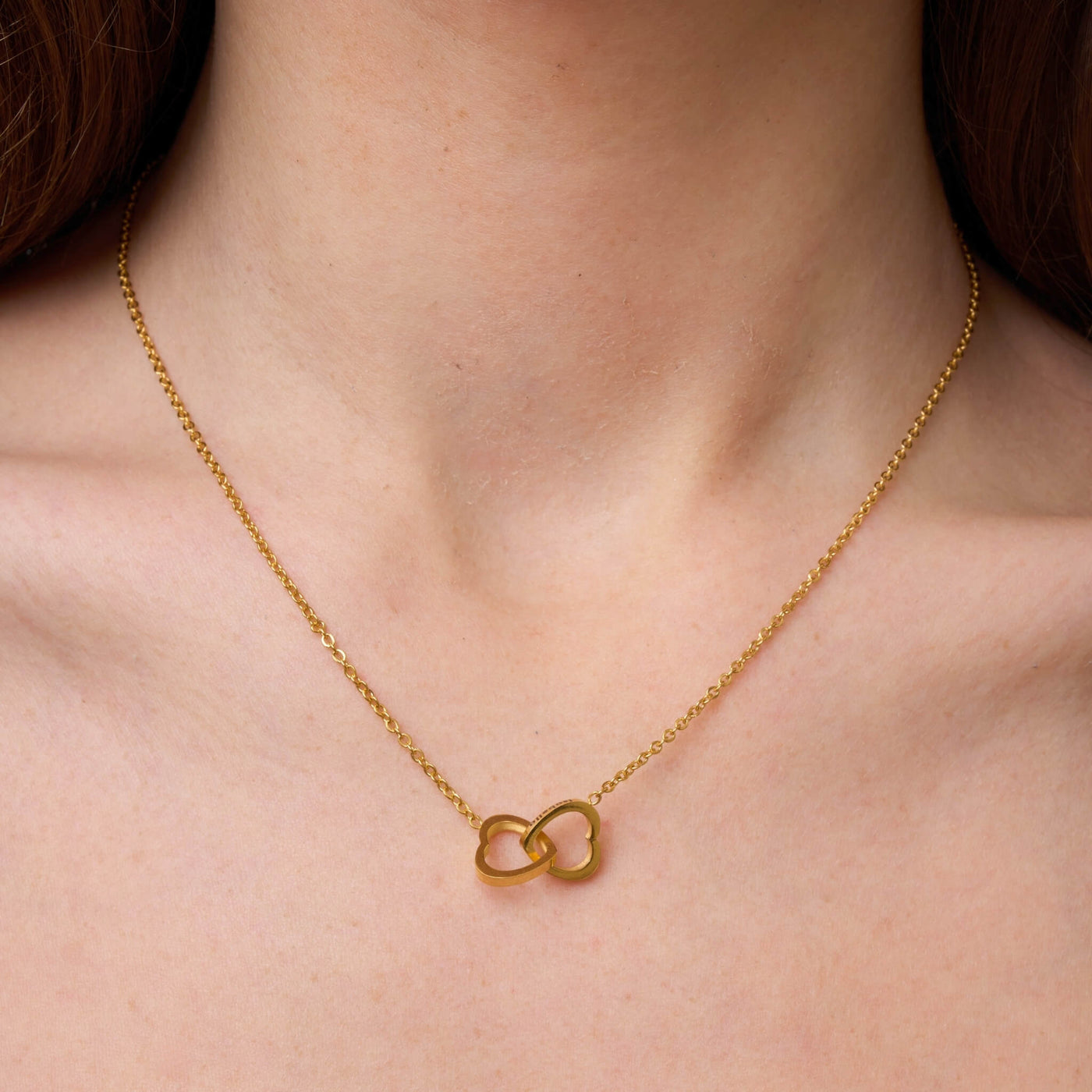 Personalized Double Hearts Necklace