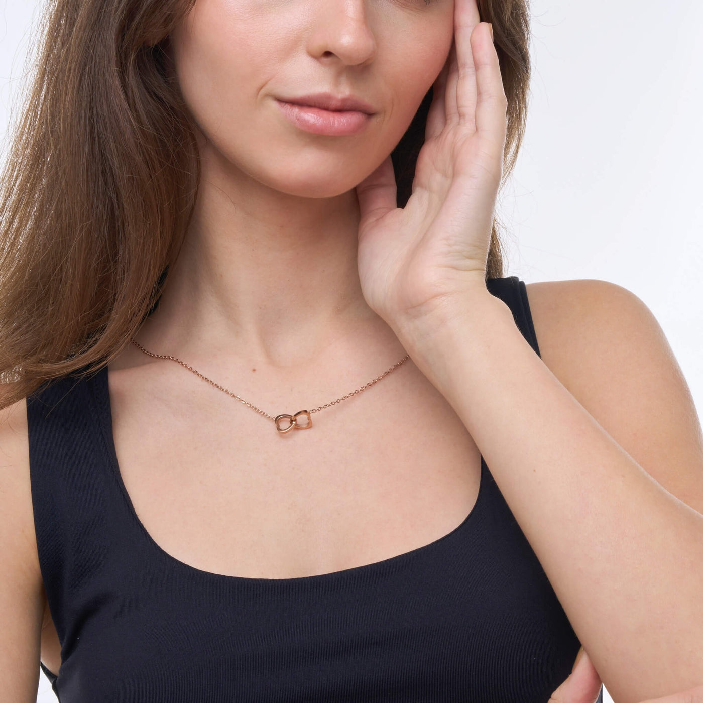 Personalized Double Hearts Necklace