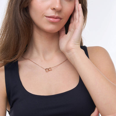 Personalized Double Hearts Necklace