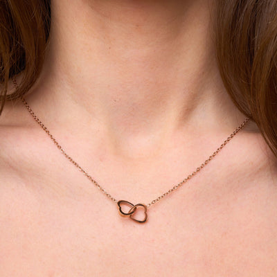 Personalized Double Hearts Necklace