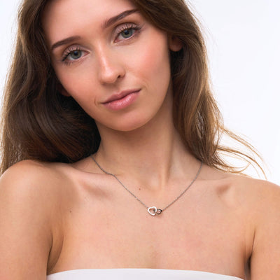 Personalized Double Hearts Necklace