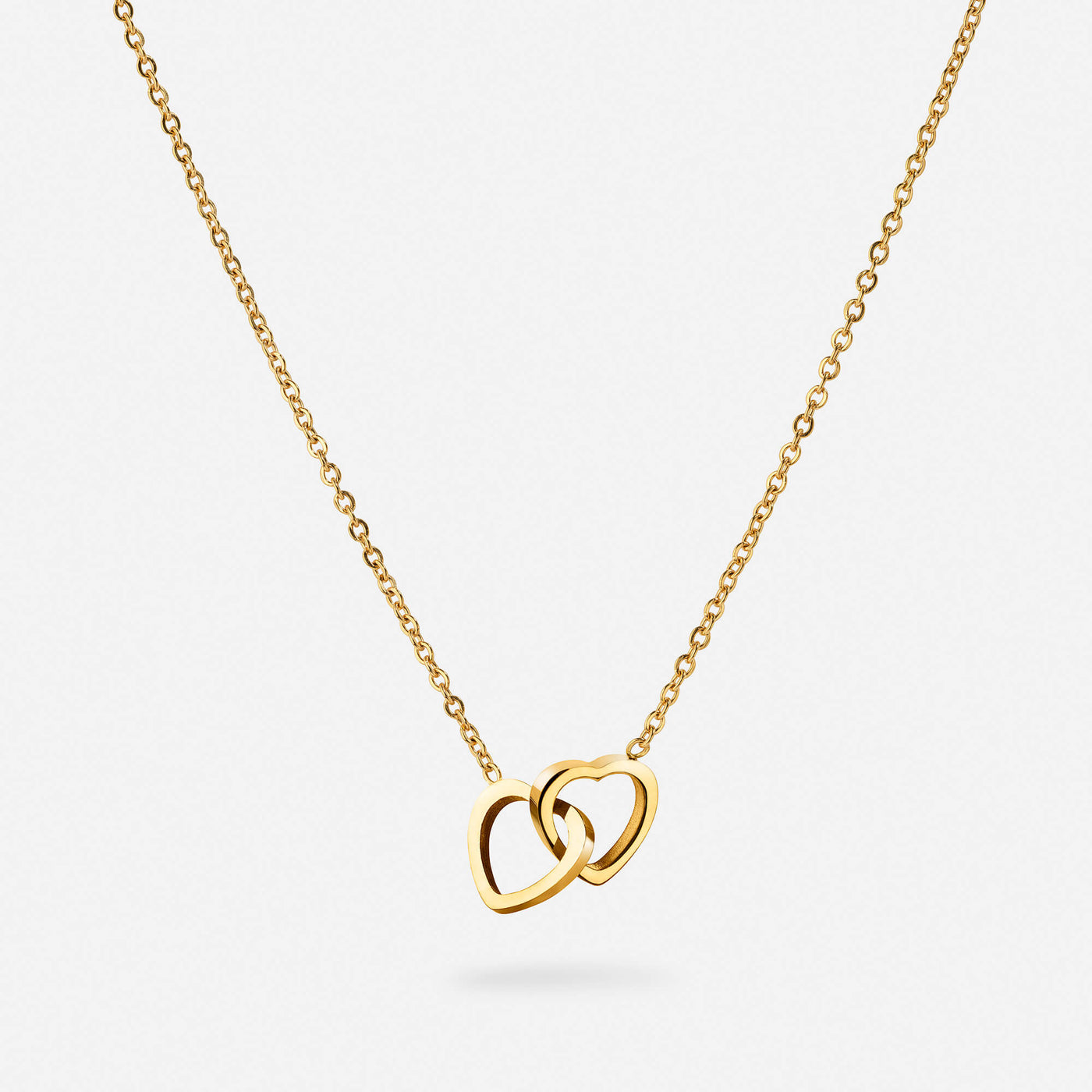 Personalized Double Hearts Necklace