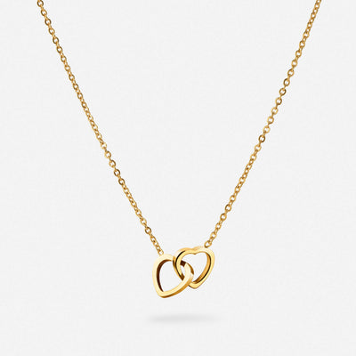 Personalized Double Hearts Necklace