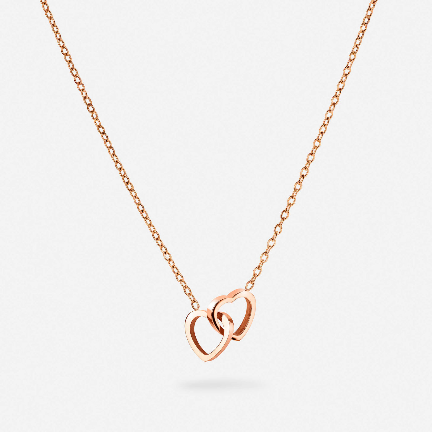 Personalized Double Hearts Necklace