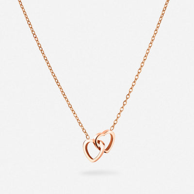 Personalized Double Hearts Necklace