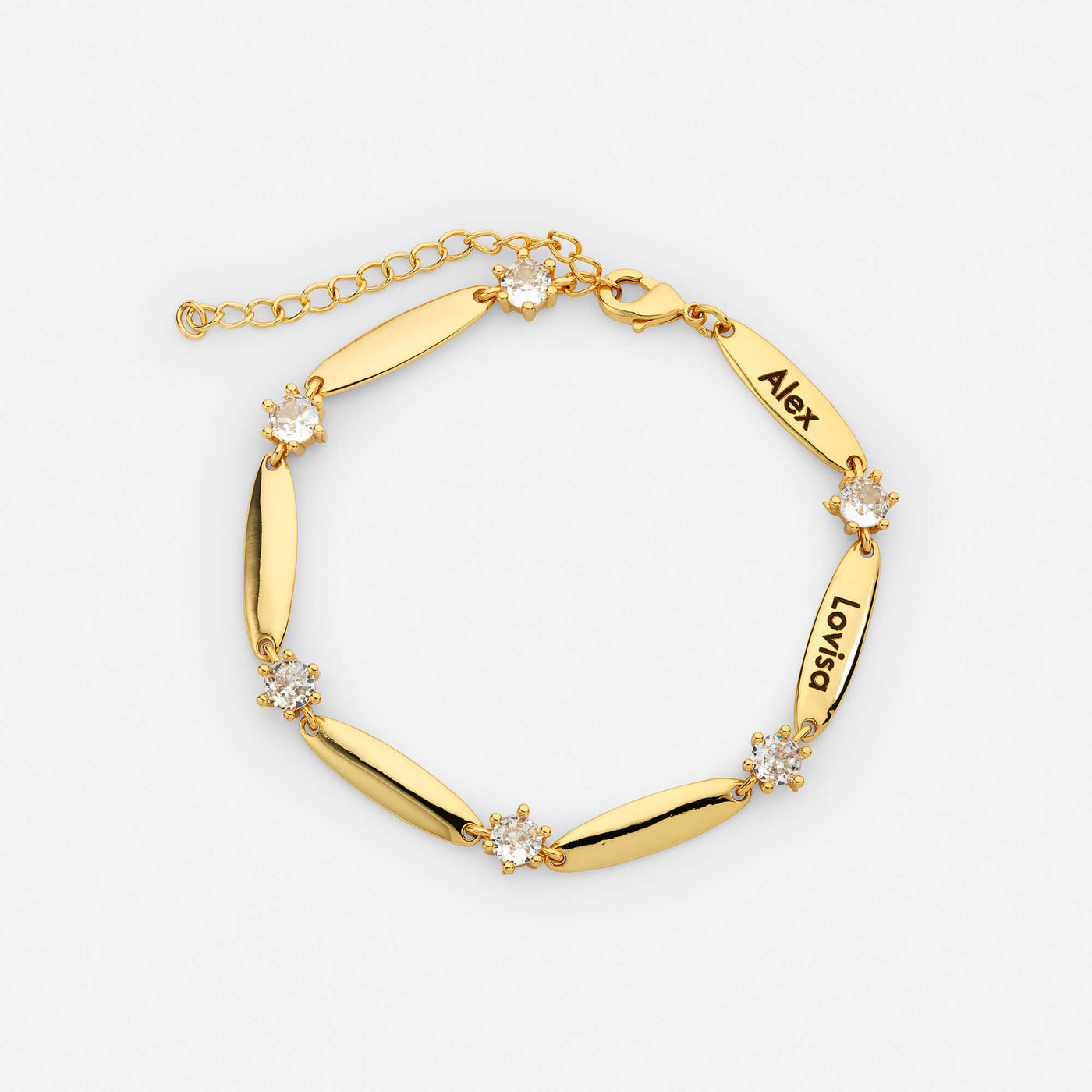 Personalized Bars Crystal Bracelet