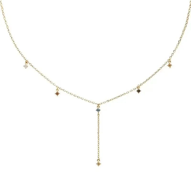 Stud necklace 18k Gold Plated